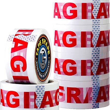 House of Fluff Ltd - Wholesale Tape - Fragile Printed Strong Packing Tape for Parcel Box 48mmx66m