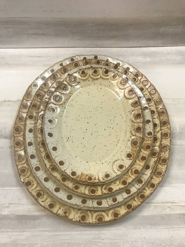 Serving Platters, Nesting Platters Set Of 4 for wholesale by Bari Moss Ceramics