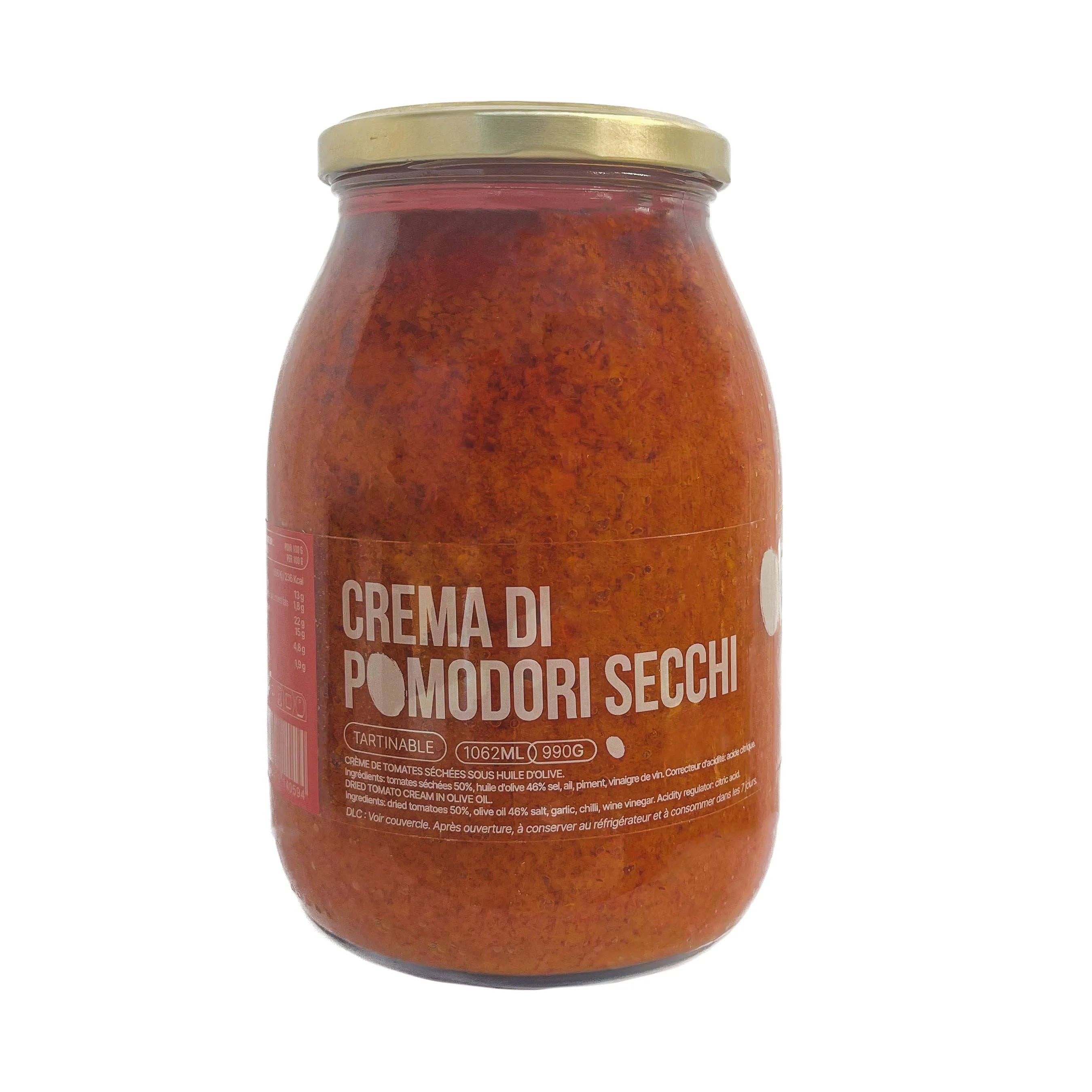 OLIO DI SERRA – Großhandel Soße – Getrocknete Tomatencreme in Olivenöl - Crema di pomodori secchi (990 g)0