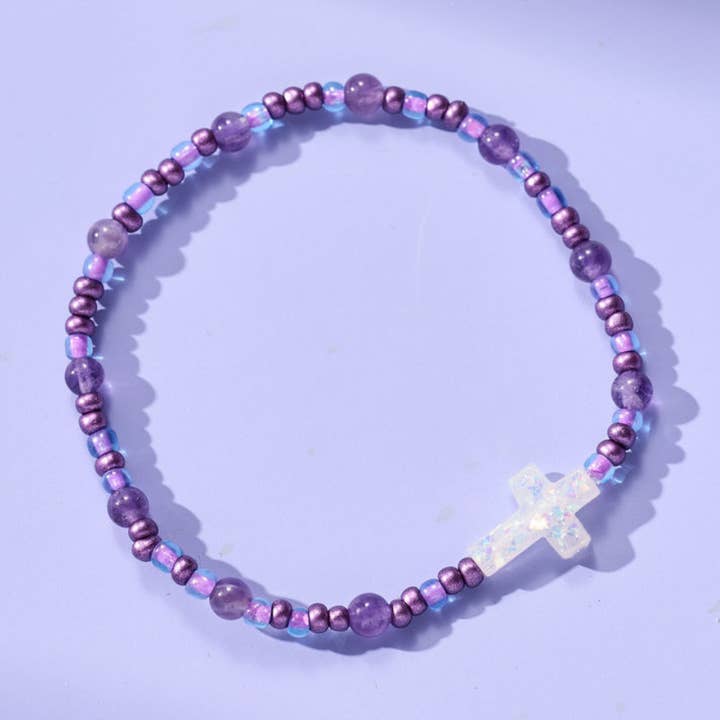 Holy Water Amethyst Aura Bracelet for wholesale by Holy Water Bracelet