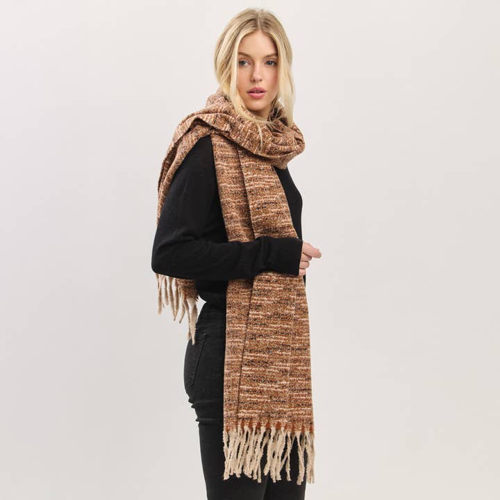 Hana - Wholesale Scarf - Women's - Multi Colors Super Soft with Fringes Winter Scarf7