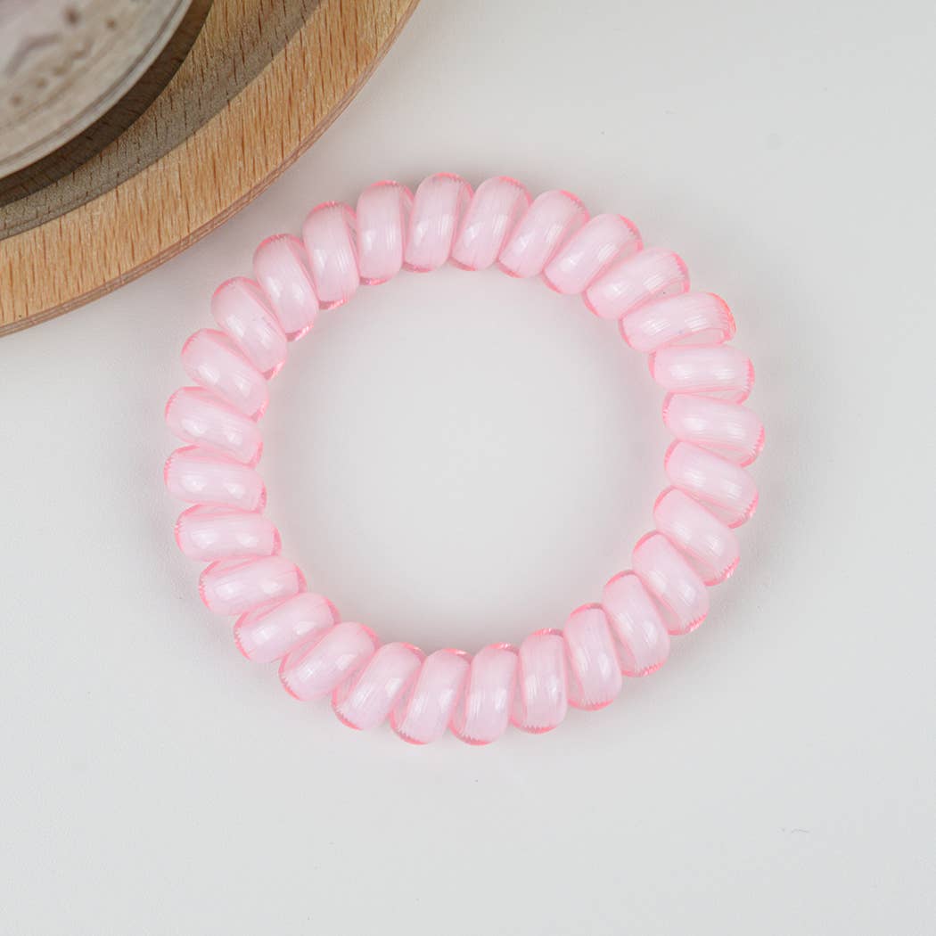 Pink Waterproof No Crease Spiral Hair Coils for wholesale on Faire3