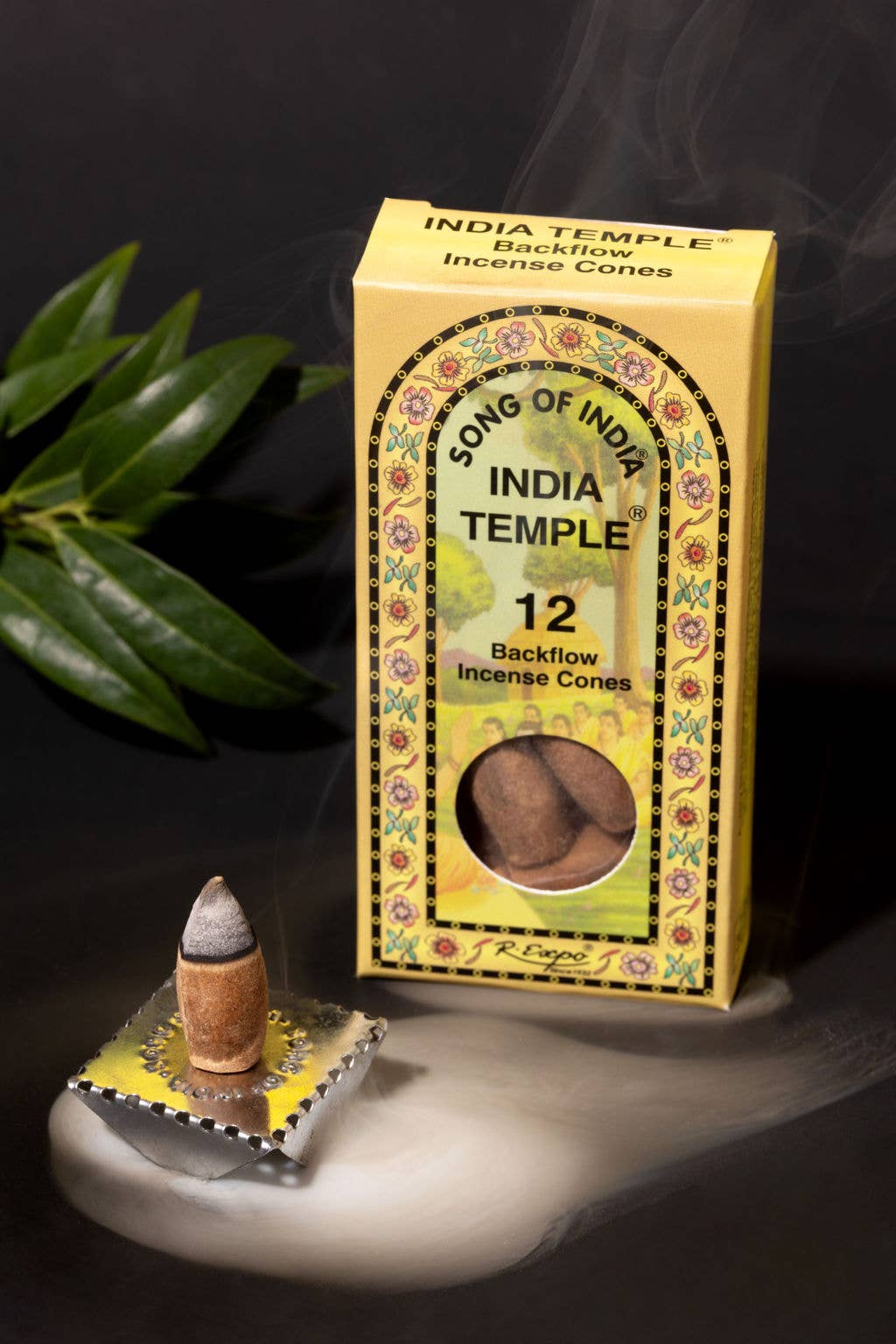 R. Expo/Song of India - Wholesale Incense - India Temple Backflow Cones Display of 241