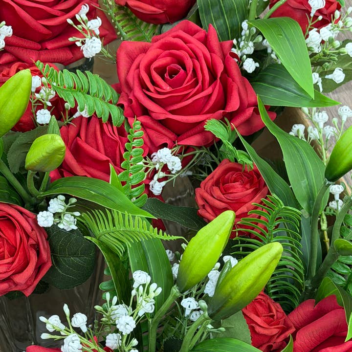 Angel Isabella – wholesale Konstgjorda blommor – 26" Premium Real Touch Ros–Full & Elegant Bloom8