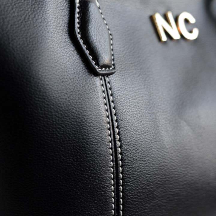 NOCO - Wholesale Tote Bag - Women's - Shopper Black Heart Stitching1