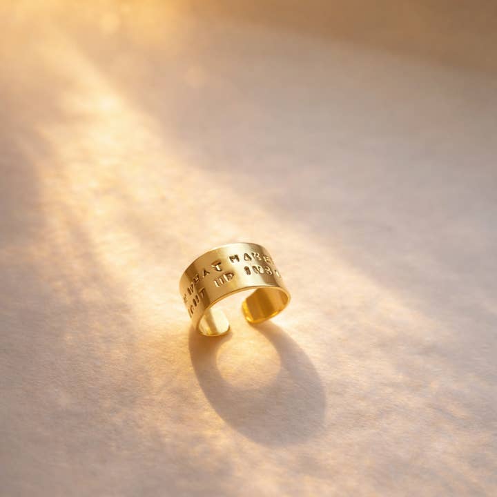 "Light Up Inside" Ring – a luminous mantra to wear every day for wholesale by MARLAH