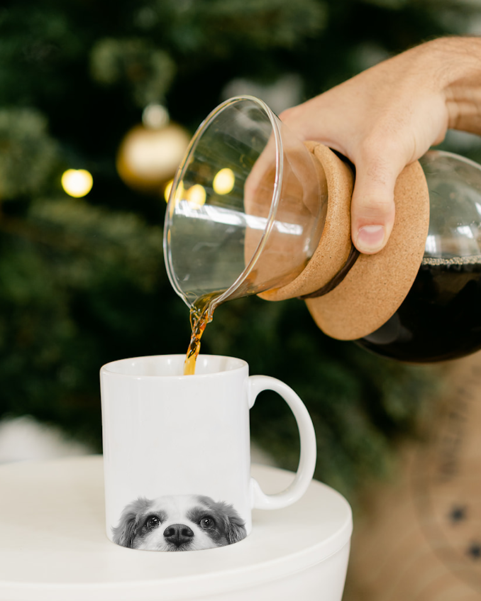 Perkie Prints - Wholesale Coffee Mug - Peeking Cavalier King Charles Spaniel 1 Mug2
