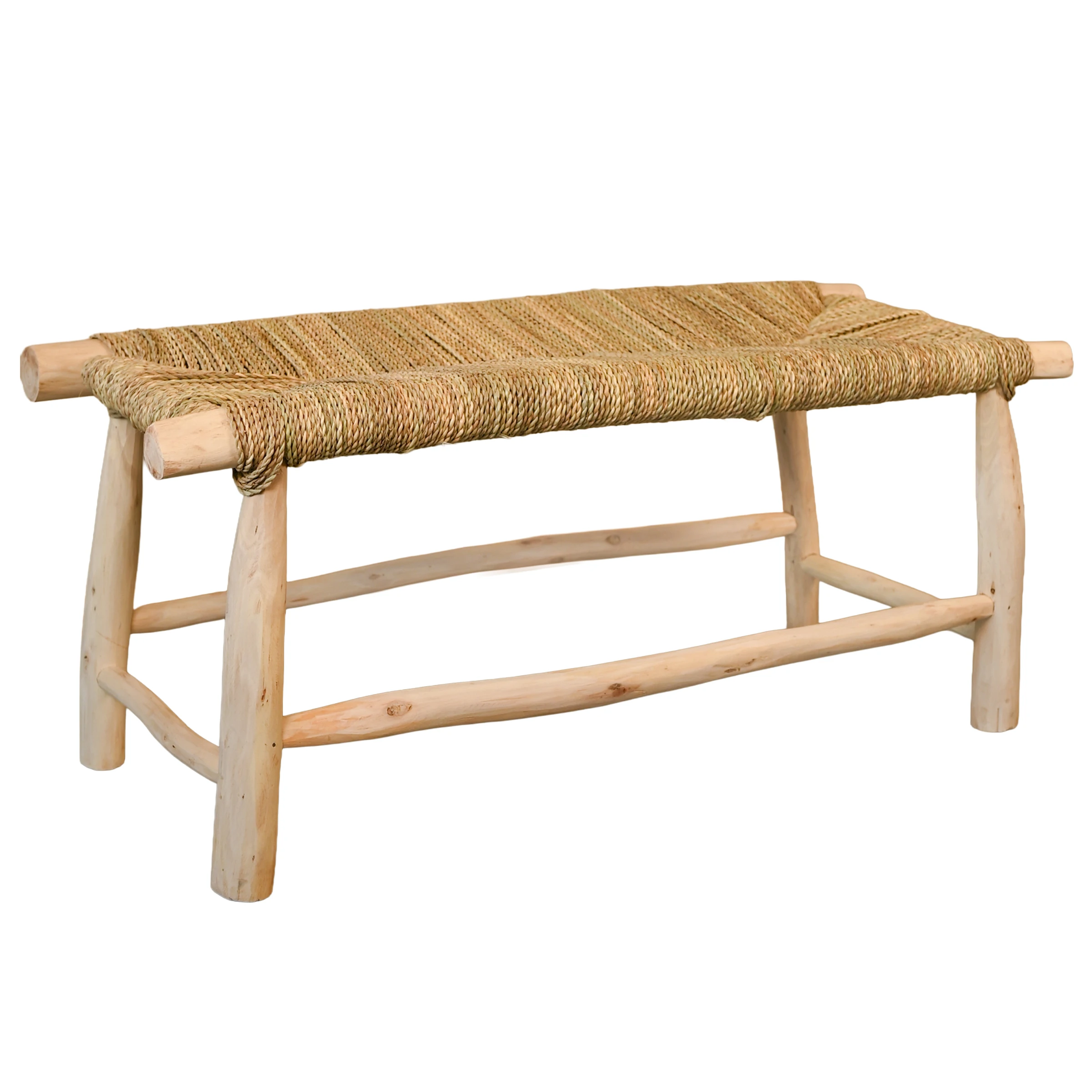 Collection Maroc – Banco por atacado – Banco de madeira natural Japandi 100 cm2