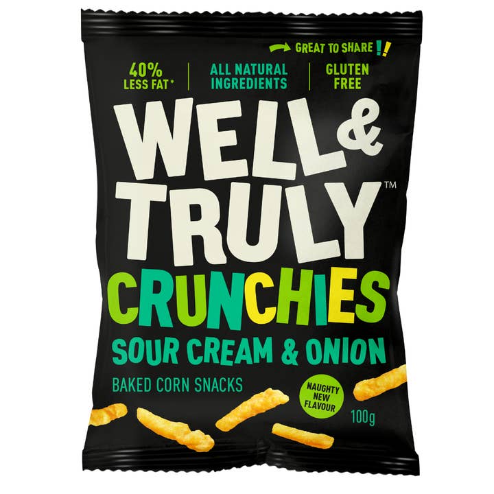 Crunchies Sour Cream & Onion 100g: Gluten Free for wholesale by Well&Truly