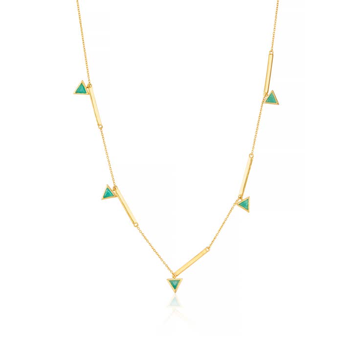 AMAZONITE FLAG CHOKER NECKLACE for wholesale by Fool's Gold Jewellery