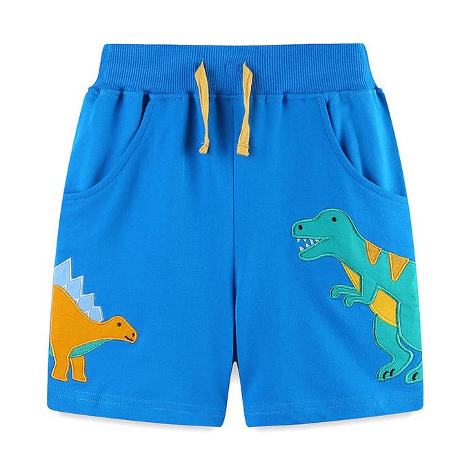 Chegada de Verão Crianças Meninos Algodão Estilo Casual Calções com Padrão de Dinossauros de Desenho Animado por atacado de MyKids-USA®