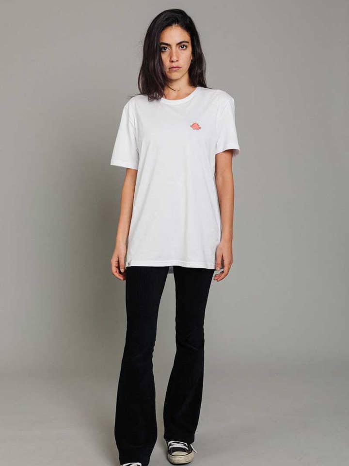 T-Shirt unisexe RUNDY Dino Blanc pour la vente par KREUZUEBER