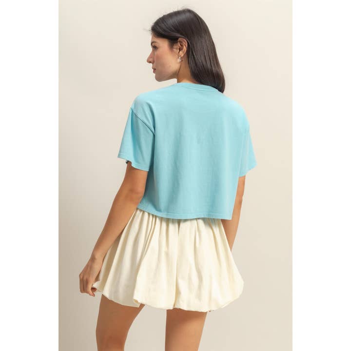 HYFVE - Wholesale Shirt - Women's - DZ25A903-Washed Cropped T Shirt