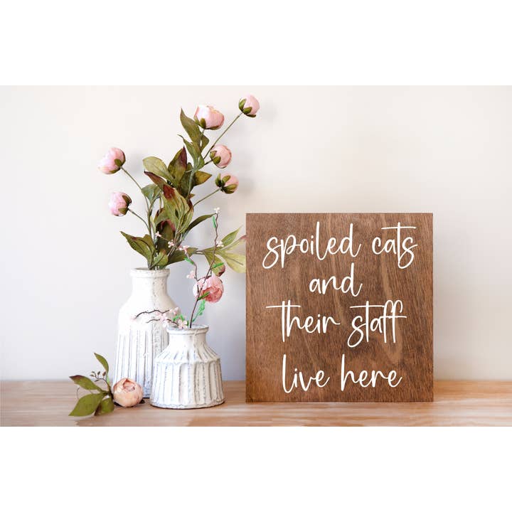 Simpatica targa per gatti | Decorazione per gatti della fattoria | Cat Decor Home per la vendita all'ingrosso da parte di Oak Vine Designs