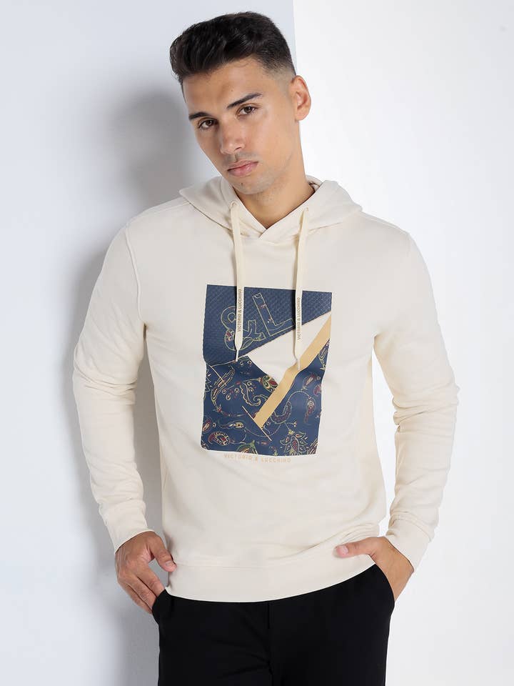 V&LUCCHINO - Grafca Kapuzenpullover mit Paisleymuster für den Großhandel von PAUSANT SHOP ONLINE