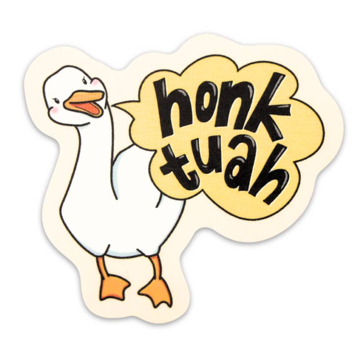 Autocolante Vinil Engraçado Ganso Tolo Honk Tuah por atacado de Sleazy Greetings