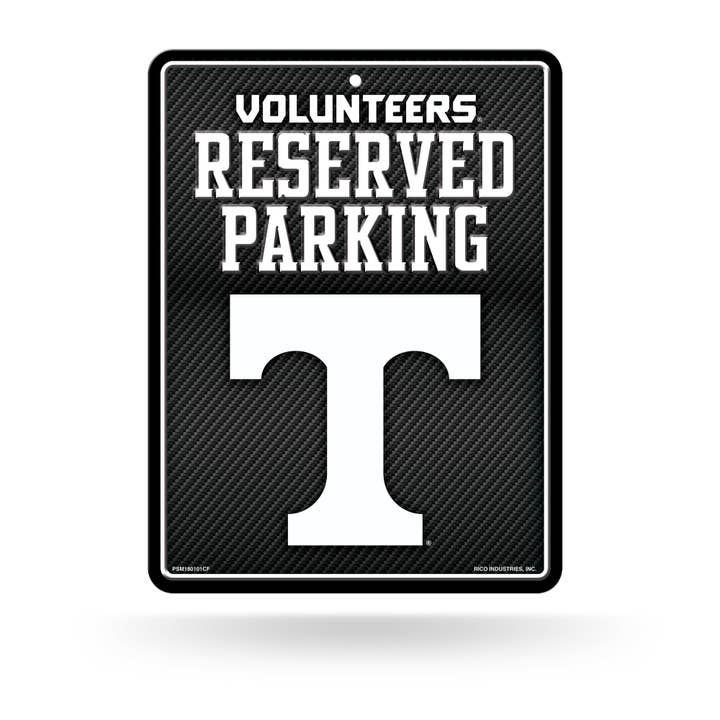NCAA Tennessee Volunteers Carbon Fiber Metal Parking Sign for wholesale by Rico Industries