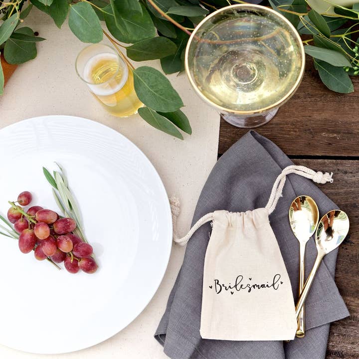 The Cotton & Canvas Co. - Wholesale Party favour bag/box - Bridesmaid Treat Bag and Drawstring Pouch - 6-Pack1