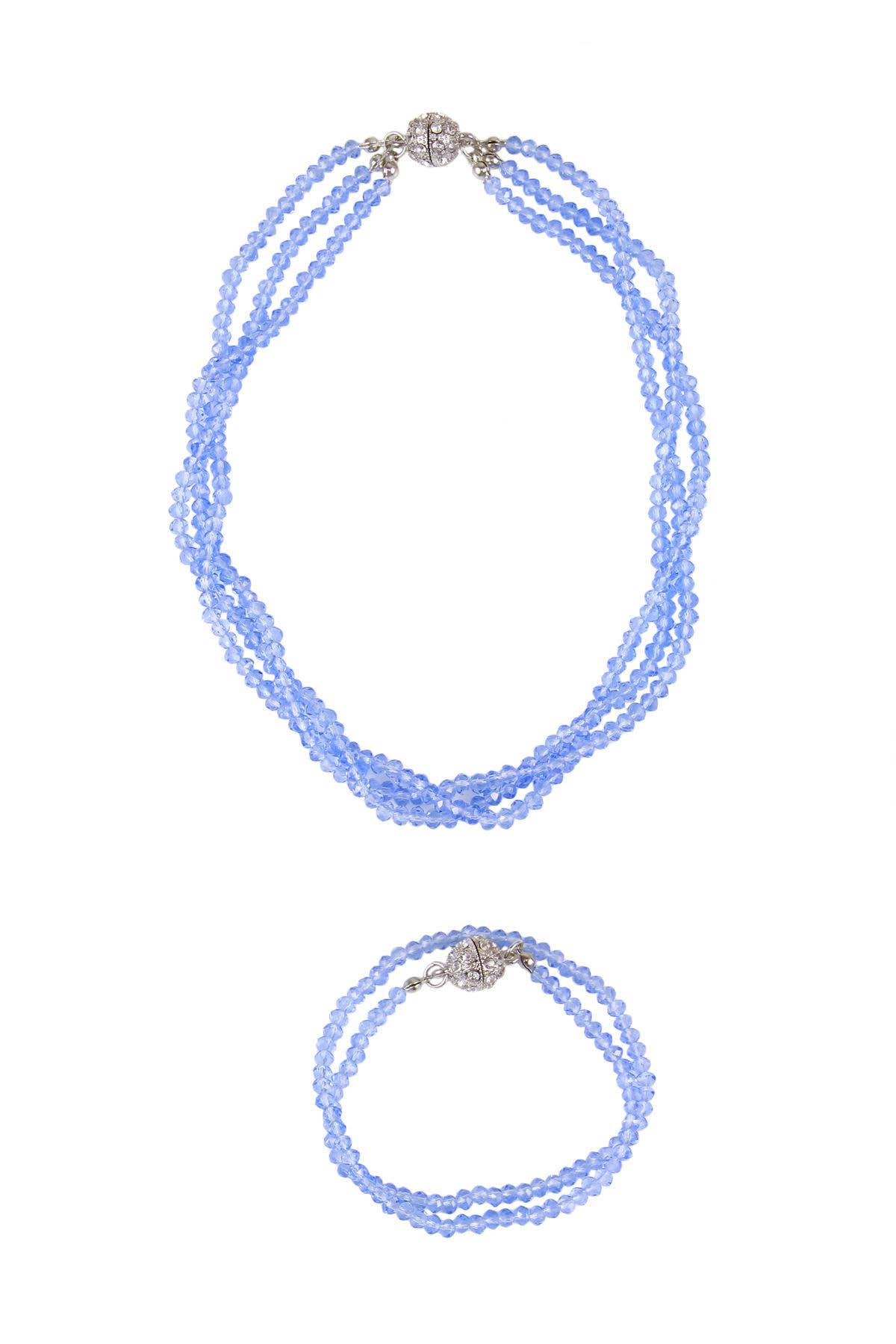 SAACHI – wholesale Beaded/pearl necklace – Simply Crystal Long Detachable Necklace2