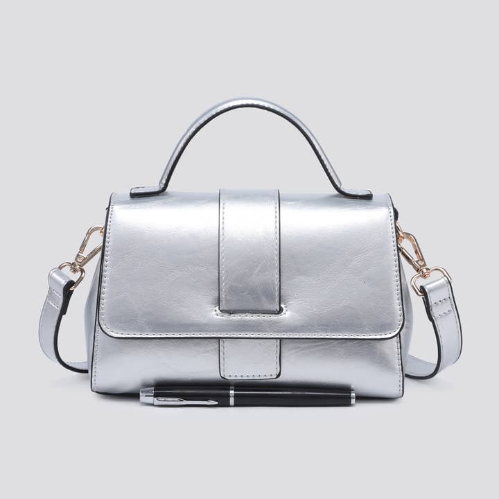 House of Milano - Wholesale Top Handle Bag - Women's - 25048 Vegan Leather Mini Crossbody Bag10