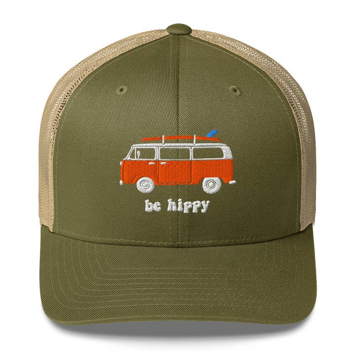 Be Hippy, LLC - Wholesale Trucker Hat - Unisex - Hippy Bus Trucker Cap2