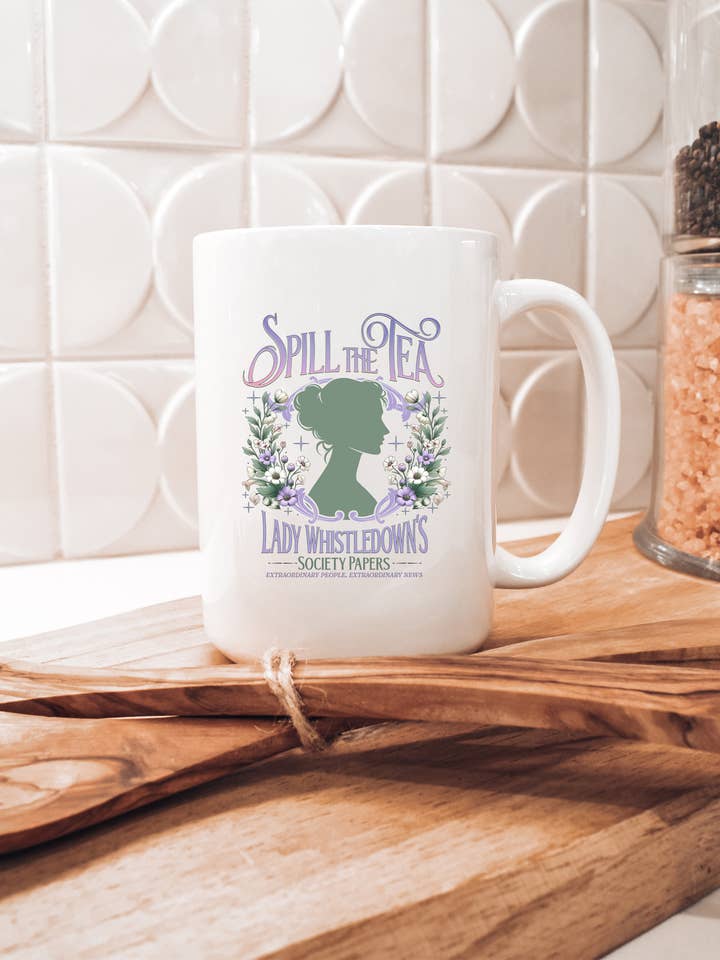 Tasse Spill The Tea Bridgerton pour la vente par Amber Christi Design
