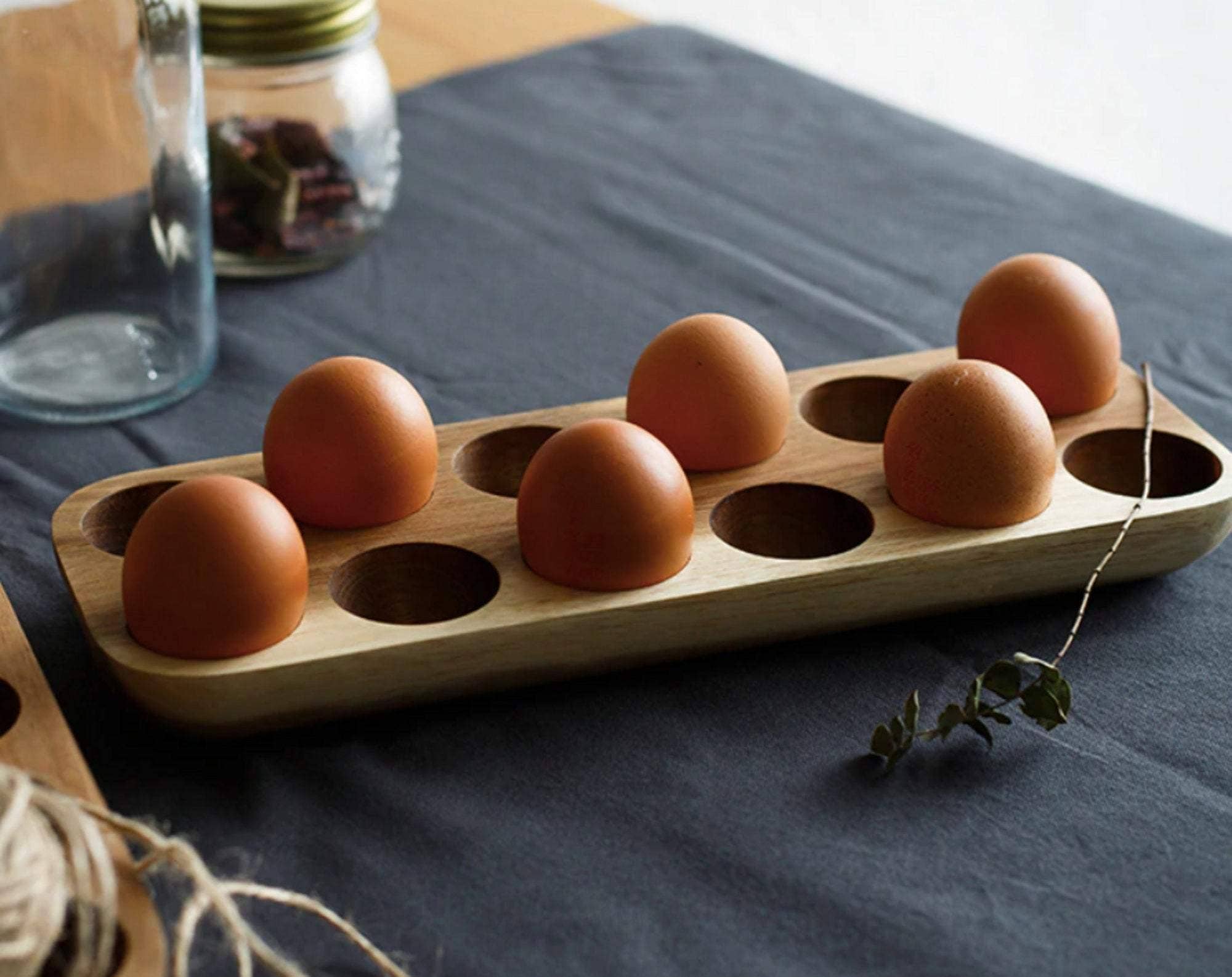 Homerely (We Cover All Import Duties) - Wholesale Egg Cup/Holder - Wooden Egg Storage Tray5