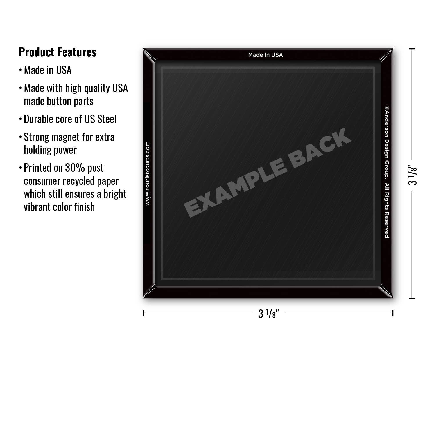 Tourist Courts - Wholesale Magnet - Joshua Tree NP Jack Rabbit Square Magnet1