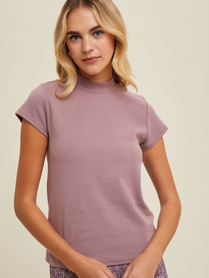 STRICK-T-SHIRT MIT FLÜGELÄRMELN MIT STEHKRAGEN/WL24-9209 für den Großhandel von Wishlist Apparel