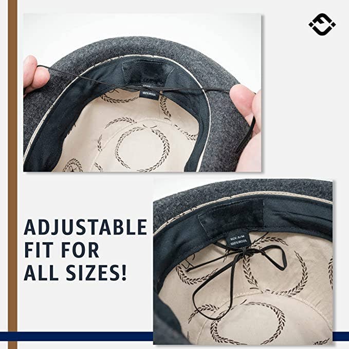 Funky Junque - Wholesale Fedora - Men's - Men's Wool Fedora - Black3