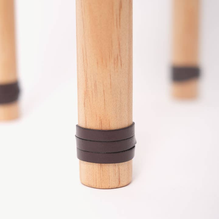 Casa Atlântica - Wholesale Plant Pot Stand - Wood and leather plant pot holder M5