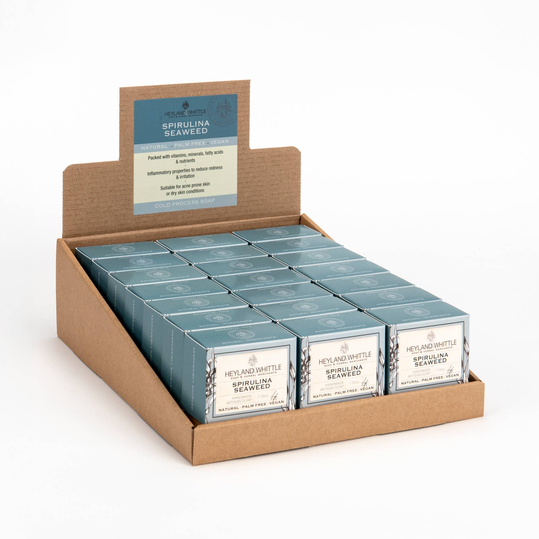 Heyland & Whittle - Wholesale Bar Soap - Spirulina Seaweed 45g 21 Pack0