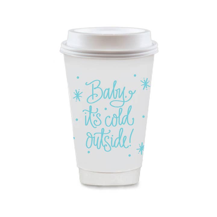 Natalie Chang - Wholesale Disposable Cup - Baby It's Cold Outside (3 colors) | To Go Coffee Cups