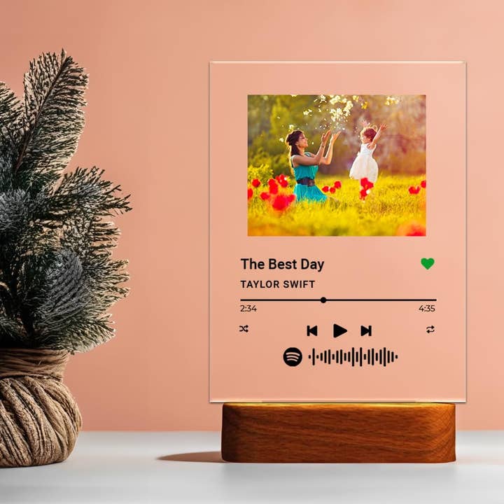 CanvasChamp - Wholesale Plaque - Personalized Spotify Acrylic Song Plaque with LED Base10