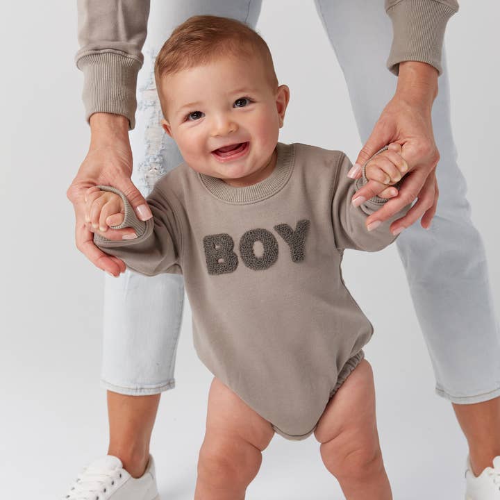 Sweatshirt Onesie aus Chenille aus Baumwolle - Jungen für den Großhandel von LĒ·LĀ·LŌ