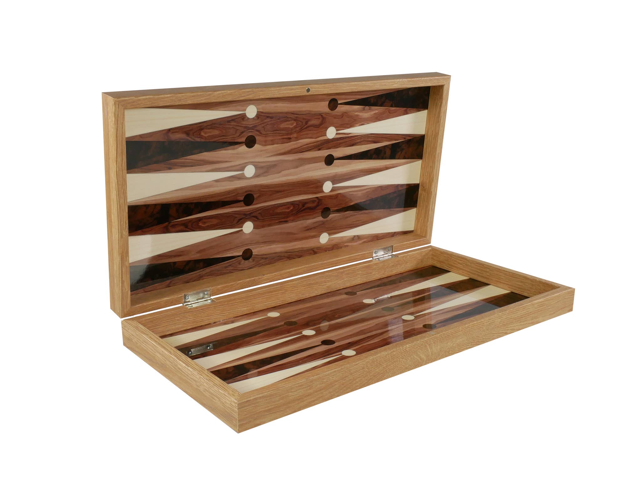 WorldWise Imports - Wholesale Board Game - Backgammon- 19" American Walnut Decoupage Backgammon Set5