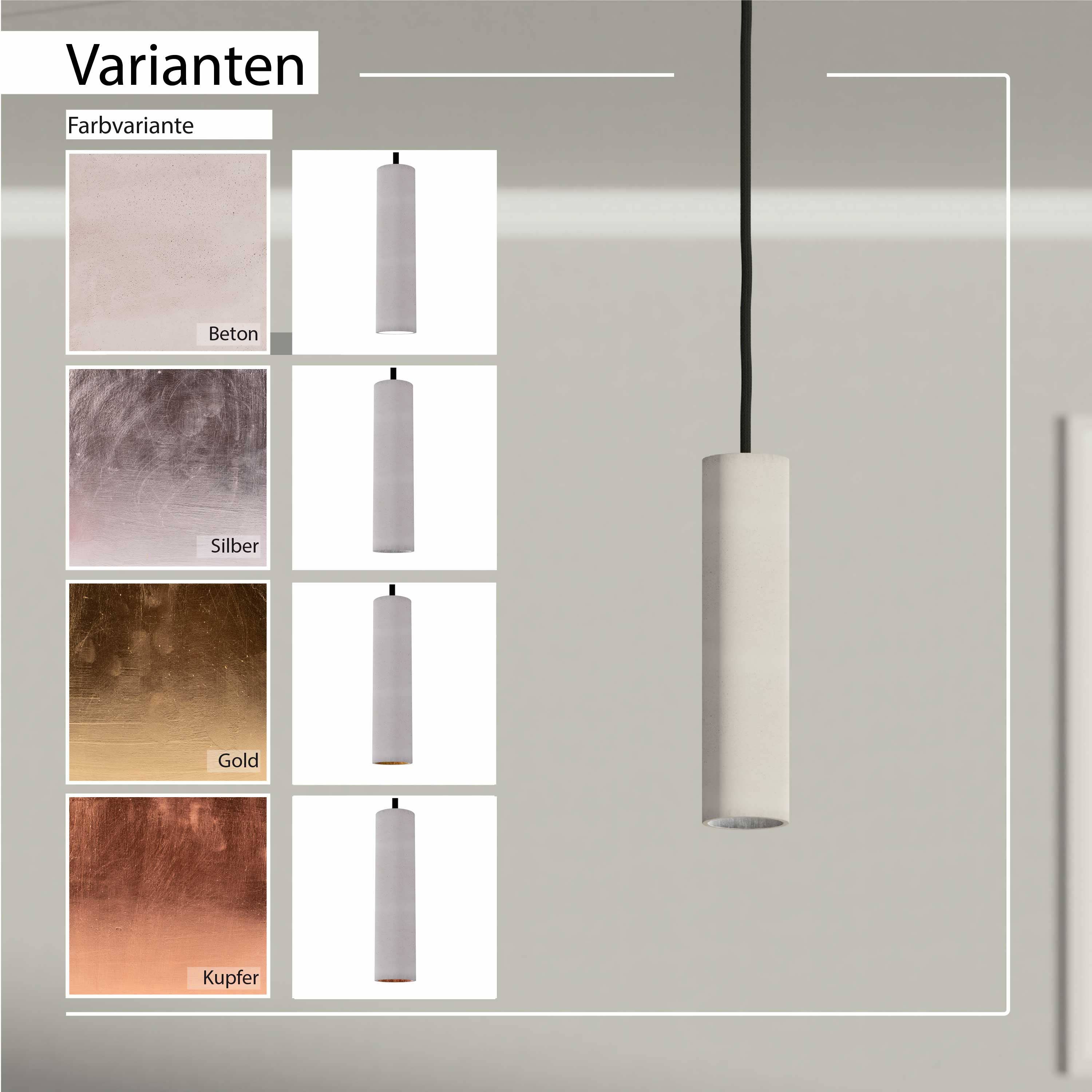 TIVENDIS - Wholesale Chandelier/Hanging Light - Hanging lamp “Nara27" concrete lamp GU10 silver2