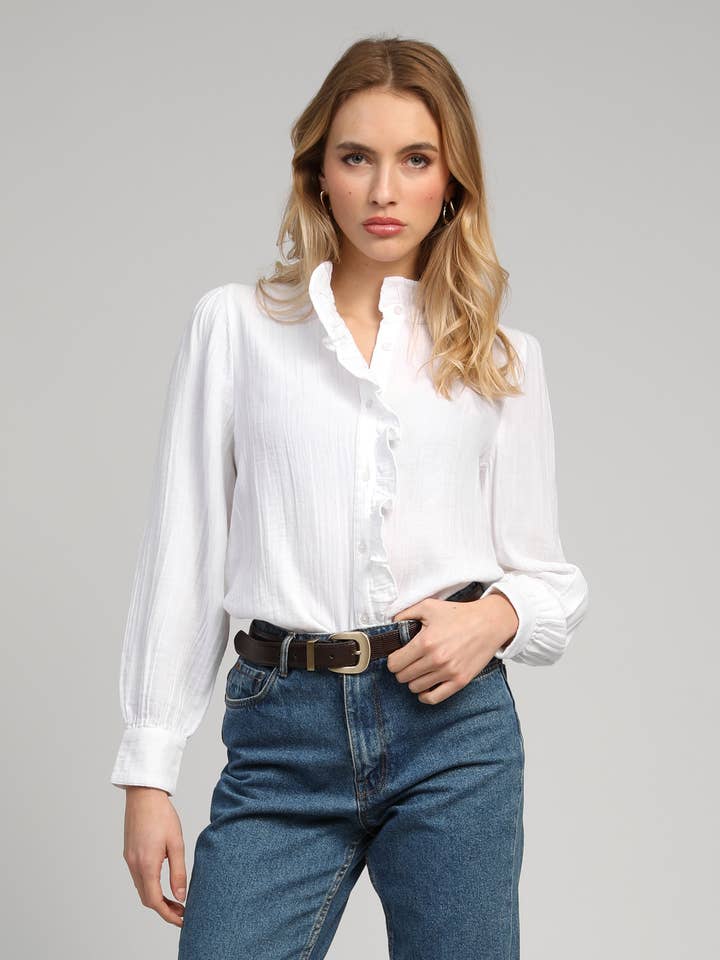 STEFILOU SHIRT white for wholesale by An'ge