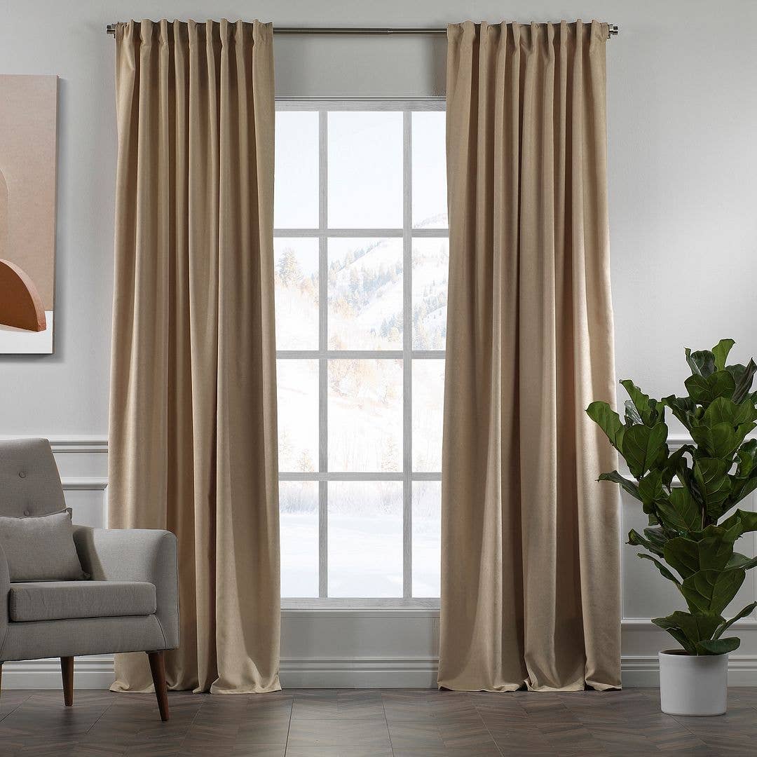 Bes Home Design - Wholesale Curtain - 100" Wide & Extra Long Matte Decorative Custom Size Curtain28
