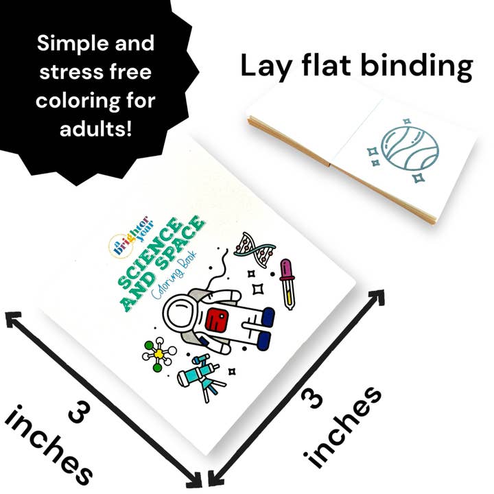 A Brighter Year – Großhandel Malbuch – Erwachsene – Science and Space Easy Tear Mini-Malbuch für Erwachsene