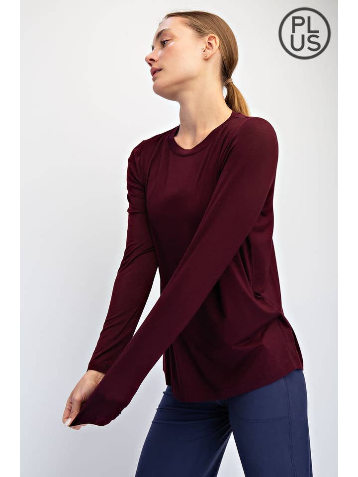 Rae Mode - Wholesale Lounge Top - Women's - PLUS SIZE VISCOSE MODAL LONG SLEEVE TOP17