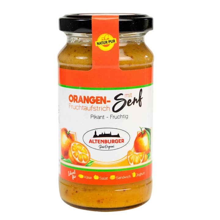 orange fruit spread with mustard - sweet for wholesale by Altenburger Senf & Feinkost GmbH & Co. KG