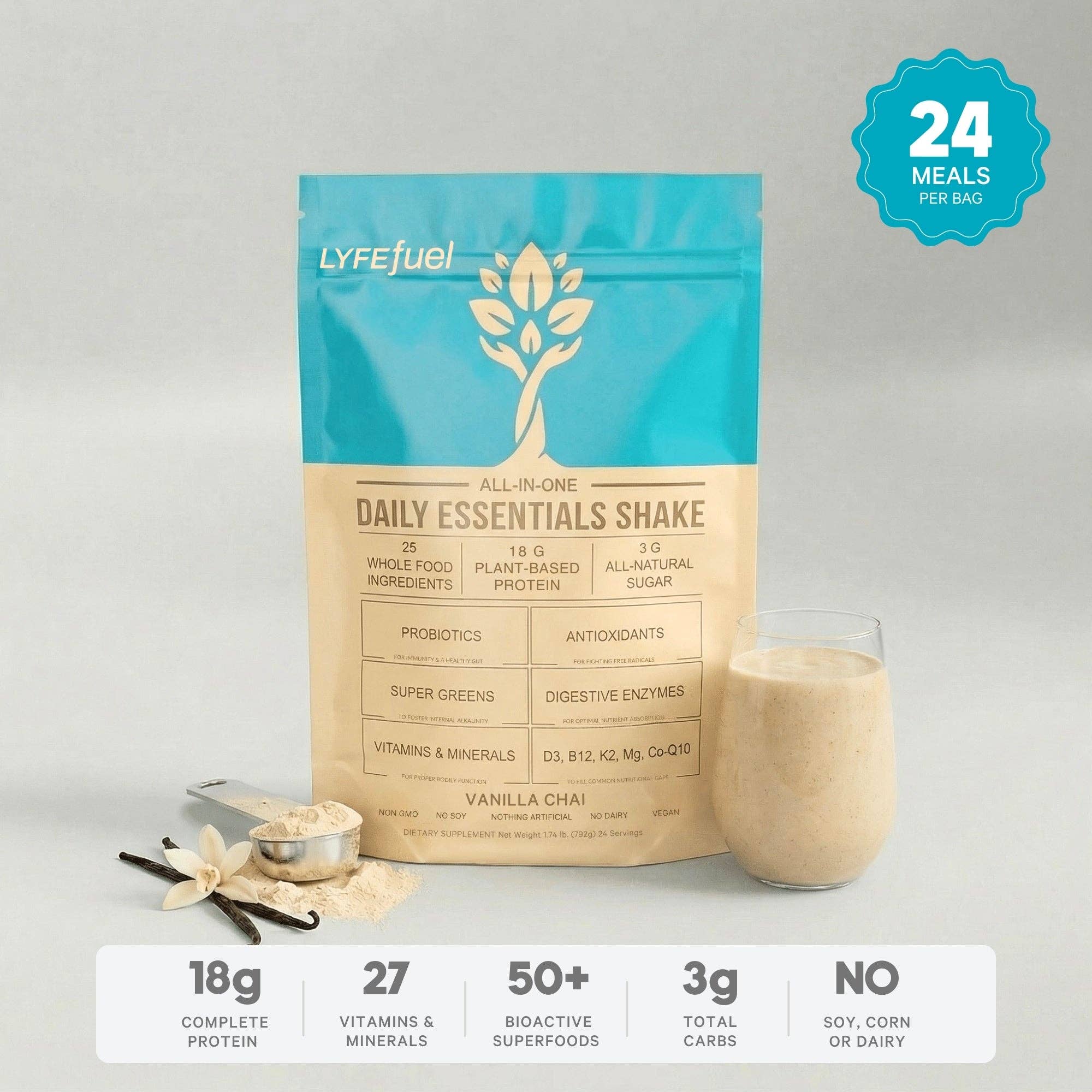 LyfeFuel - Wholesale Protein/Superfood Powder - Essentials Nutrition Shake14