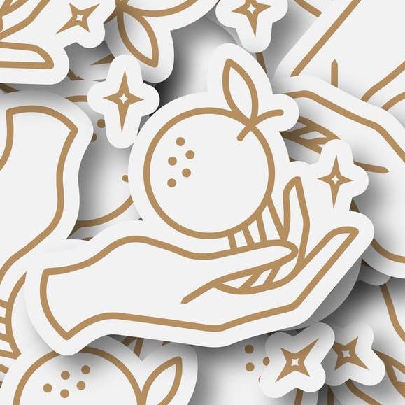 Citrus Hand Sticker for wholesale by Sandhill Supply Co.