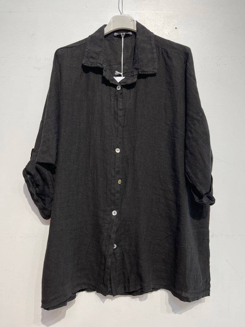 NOELINE – Großhandel Hemd mit Button-down-Kragen – Damen – 20090U Leinenhemd3