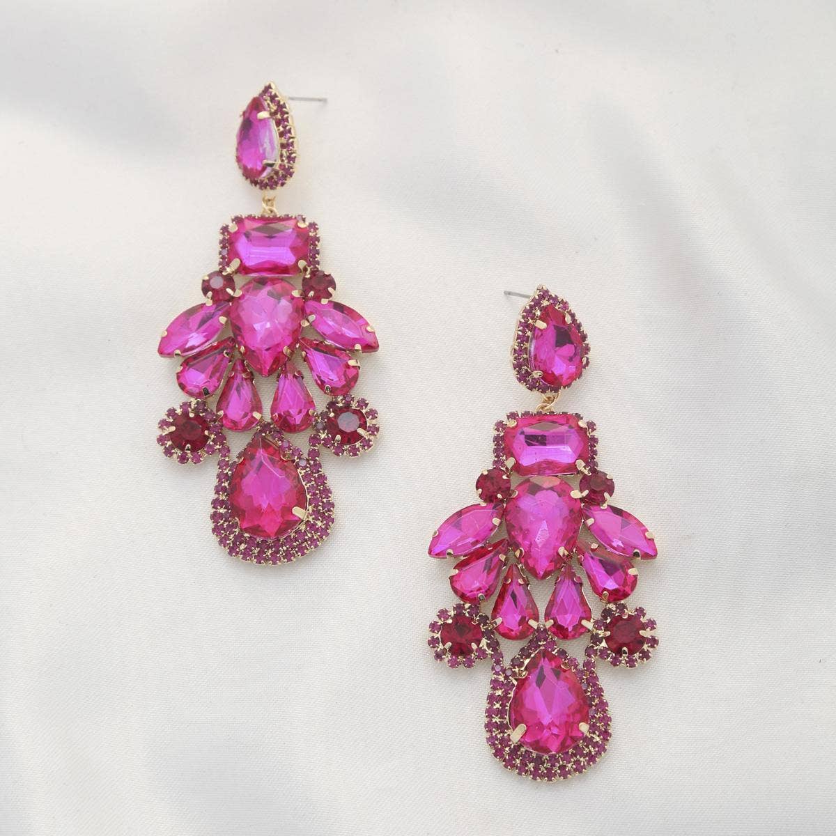anbfashion - Wholesale Dangle Earrings - TEARDROP RHINESTONE DANGLE EARRING FE-16890