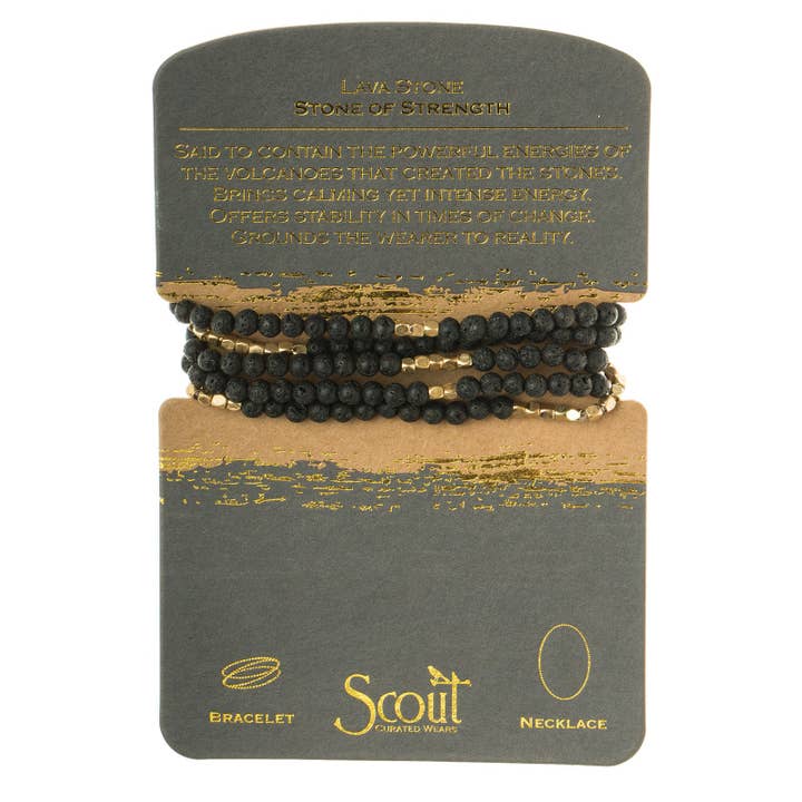 Stone Wrap: Lava Stone - Stone of Strength for wholesale by Scout Curated Wears