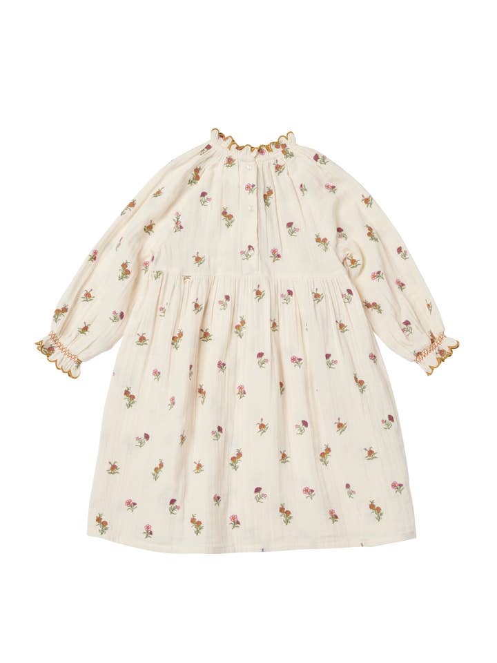 Bonheur du Jour - Wholesale Dress - Kids - Poeme Dress - Ecru / Dew5