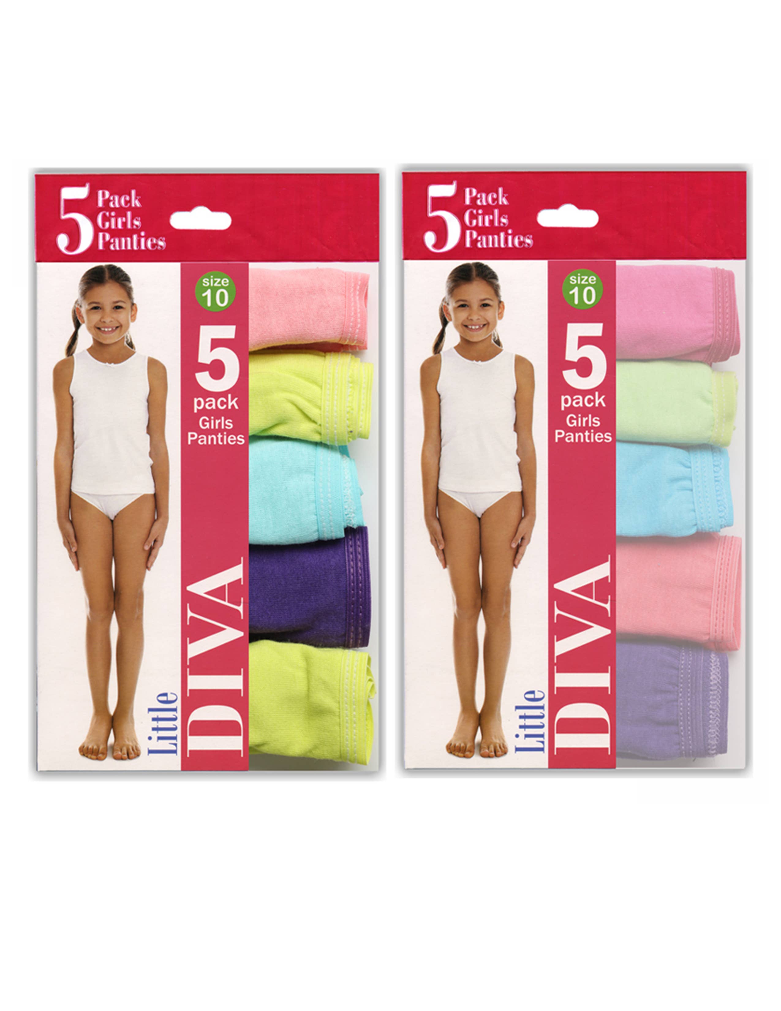 Isadora, Tipi toe, & James Fiallo - Vente Sous-vêtements – enfant - Lot de 5 culottes en coton sans étiquette pour fille Little Diva1