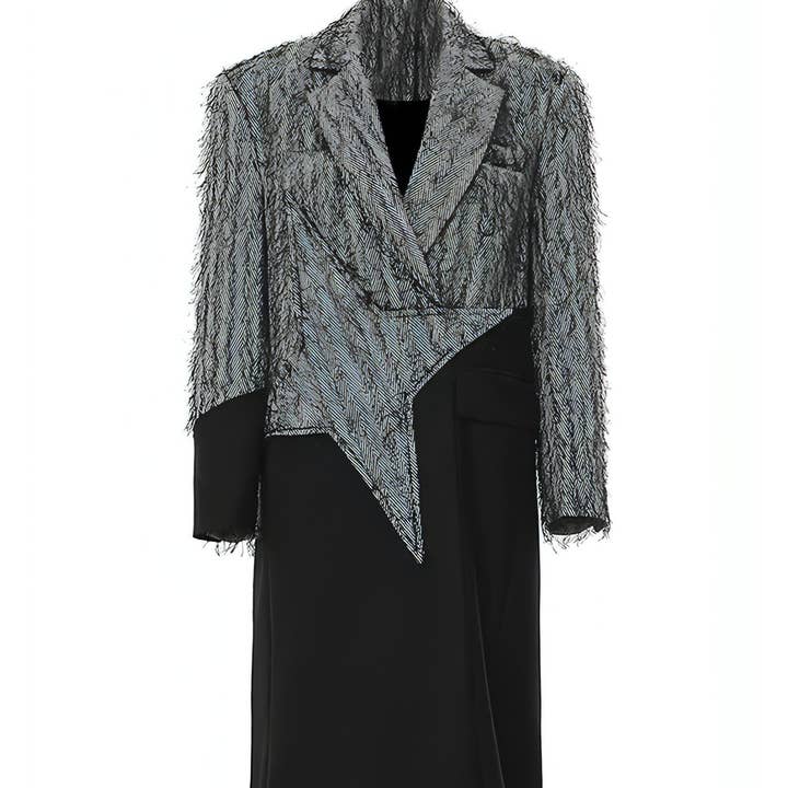 Patchwork avantgardistisk trenchcoat för wholesale av Vanida Dang